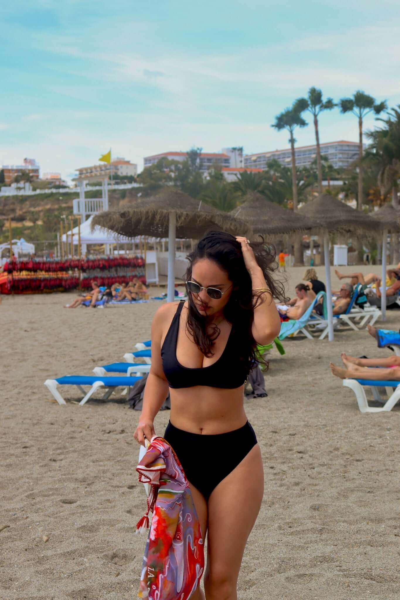 Rosalia Sporty Bikini Top – Black
