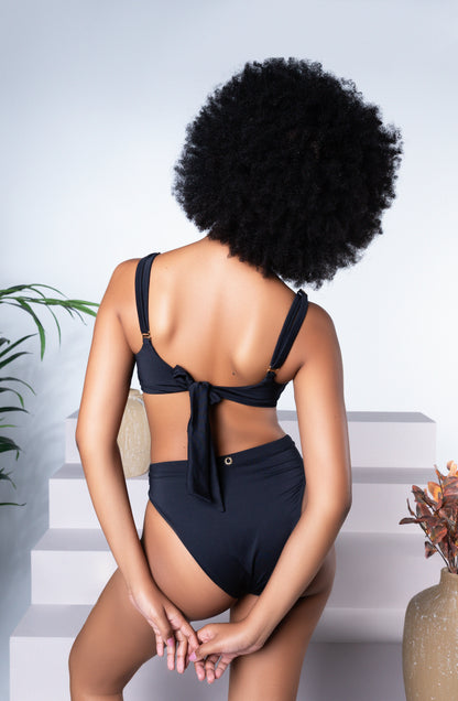 Rosalia Sporty Bikini Top – Black